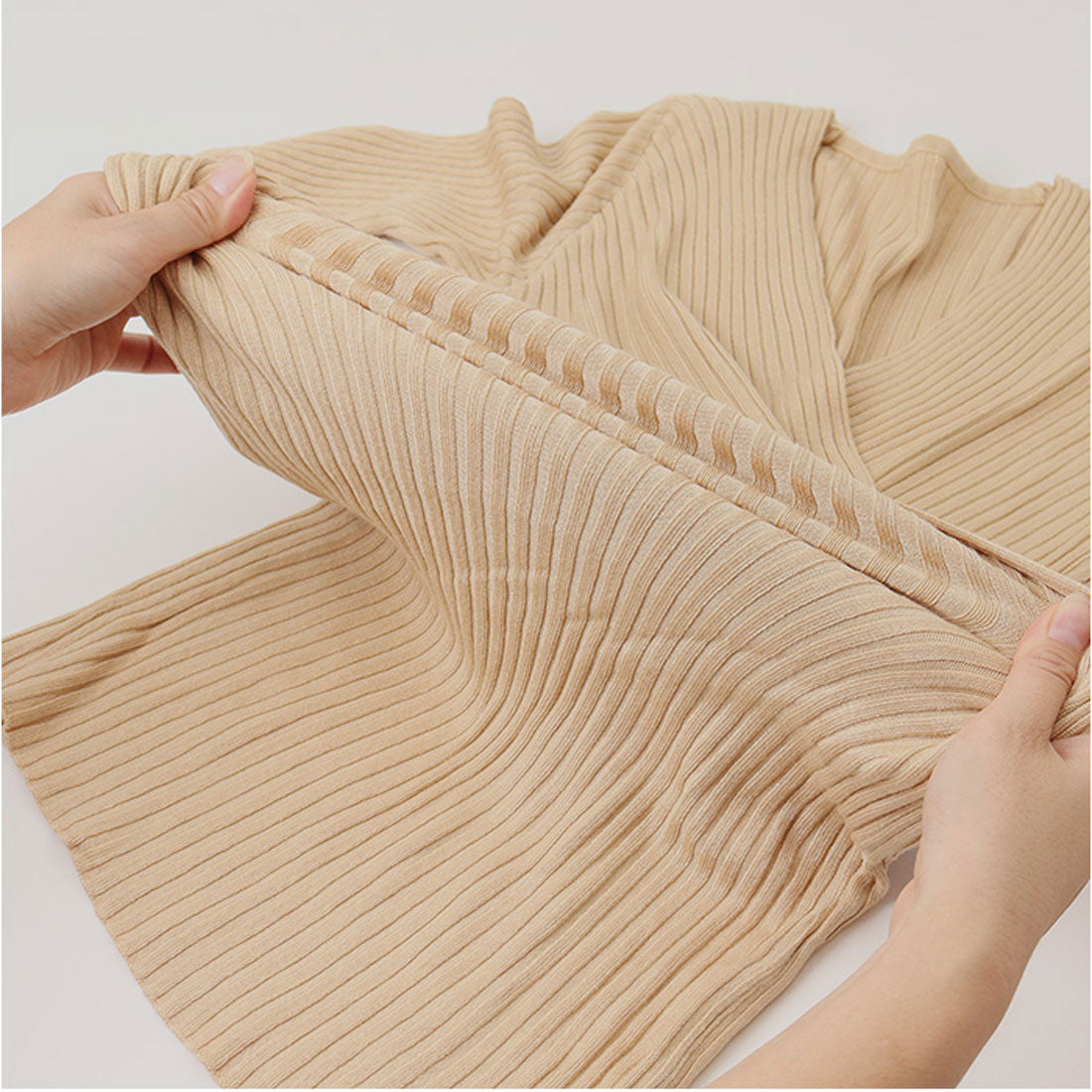 バックヤードファミリー BACKYARD FAMILY ニットワンピース タイト リブ （ホワイト） ホワイト