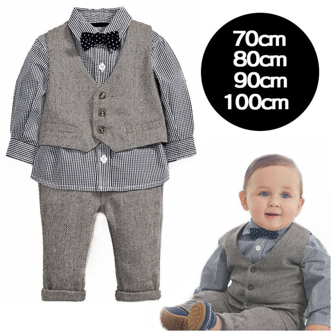 バックヤードファミリー BACKYARD FAMILY 男の子 スーツ ツイード チェック 4点セット【返品不可商品】