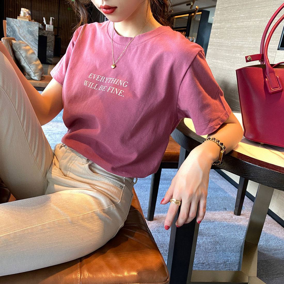 BACKYARD FAMILY T-shirt for Women Short Sleeve Cut and Sew