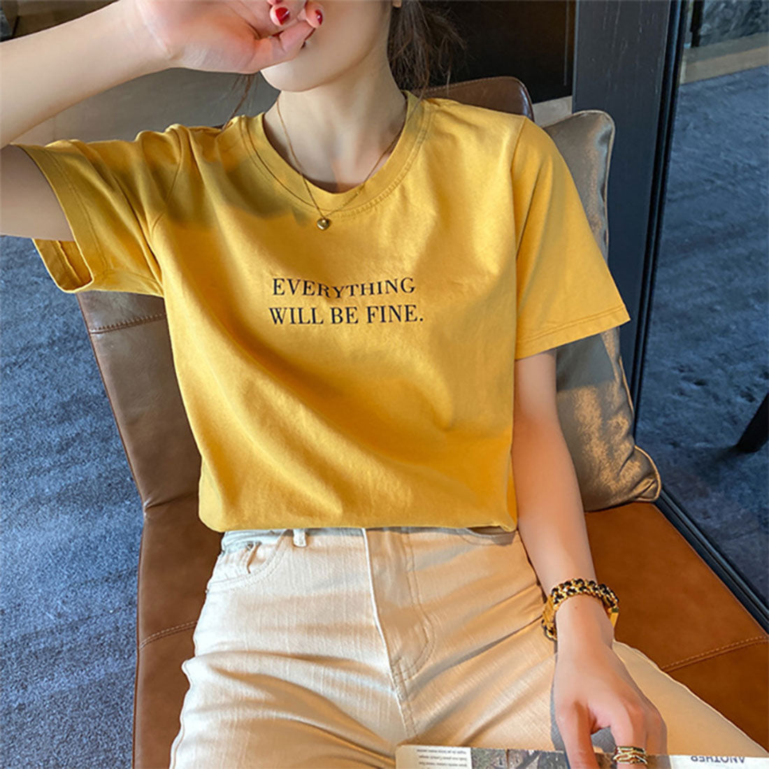 BACKYARD FAMILY T-shirt for Women Short Sleeve Cut and Sew