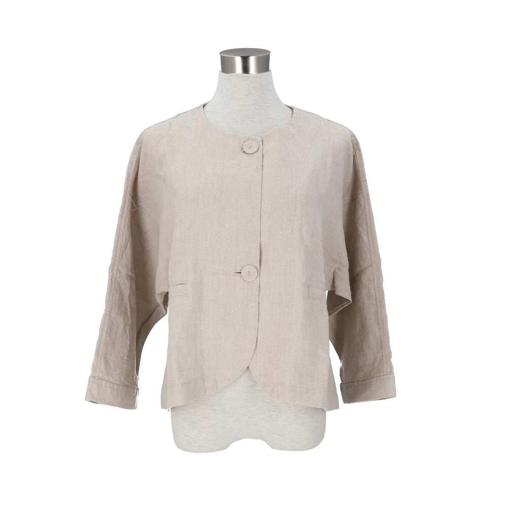 Backyard Family BACKYARD FAMILY dgy Deco Company Linen Ox No-Collar Jacket