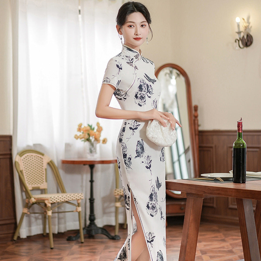 Backyard Family China Dress Short Sleeve j3082cq11