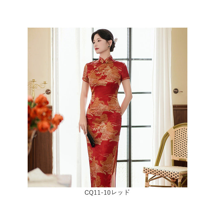 Backyard Family China Dress Short Sleeve j3082cq11