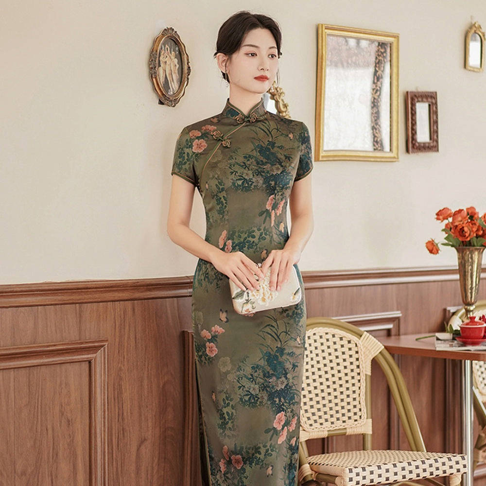 Backyard Family China Dress Short Sleeve j3082cq11