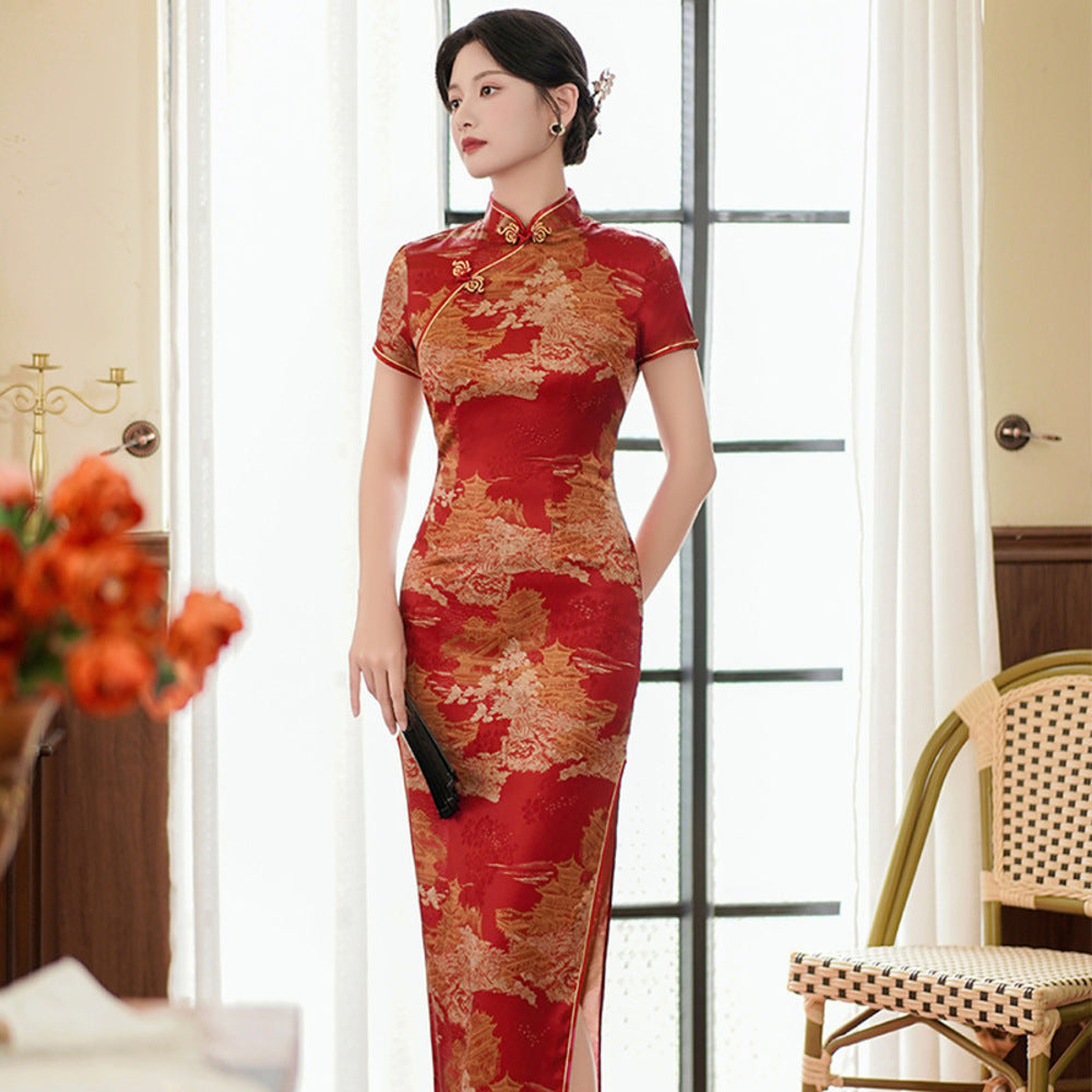 Backyard Family China Dress Short Sleeve j3082cq11
