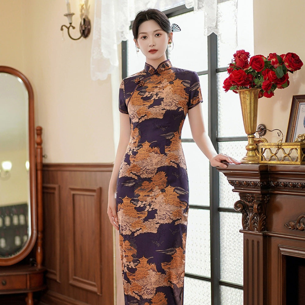 Backyard Family China Dress Short Sleeve j3082cq11