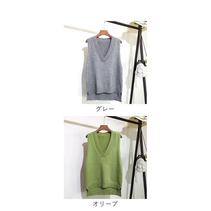 バックヤードファミリー BACKYARD FAMILY ニット ベスト Vネック 春秋冬 ysvest5257