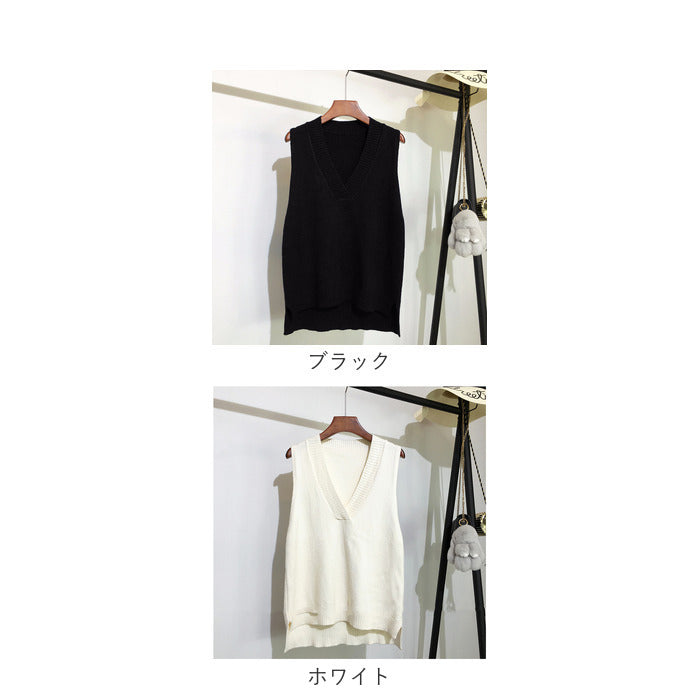 バックヤードファミリー BACKYARD FAMILY ニット ベスト Vネック 春秋冬 ysvest5257