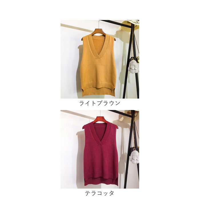 バックヤードファミリー BACKYARD FAMILY ニット ベスト Vネック 春秋冬 ysvest5257