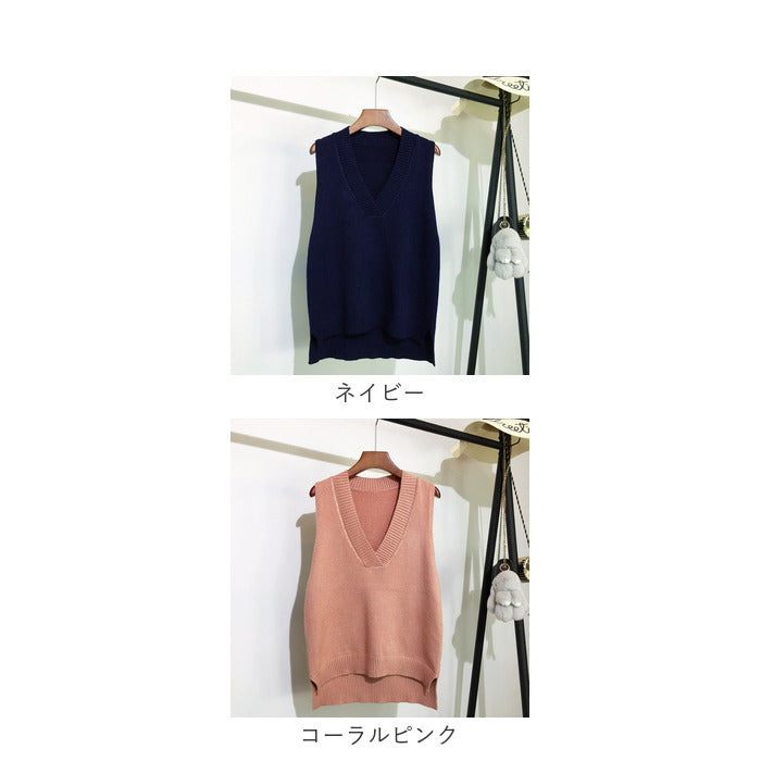 バックヤードファミリー BACKYARD FAMILY ニット ベスト Vネック 春秋冬 ysvest5257