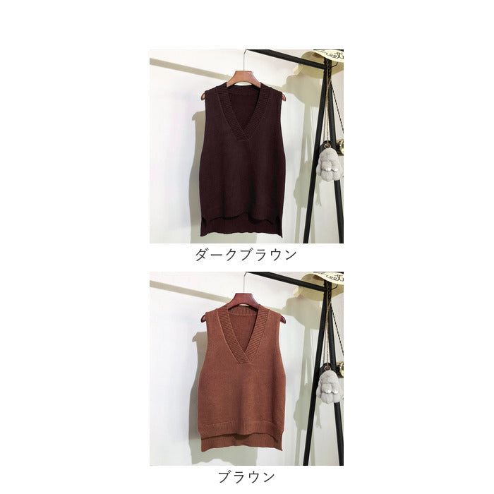 バックヤードファミリー BACKYARD FAMILY ニット ベスト Vネック 春秋冬 ysvest5257