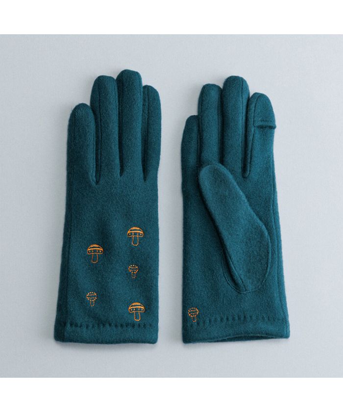 バックヤードファミリー BACKYARD FAMILY WOMEN キノコ刺繍ジャージグローブ