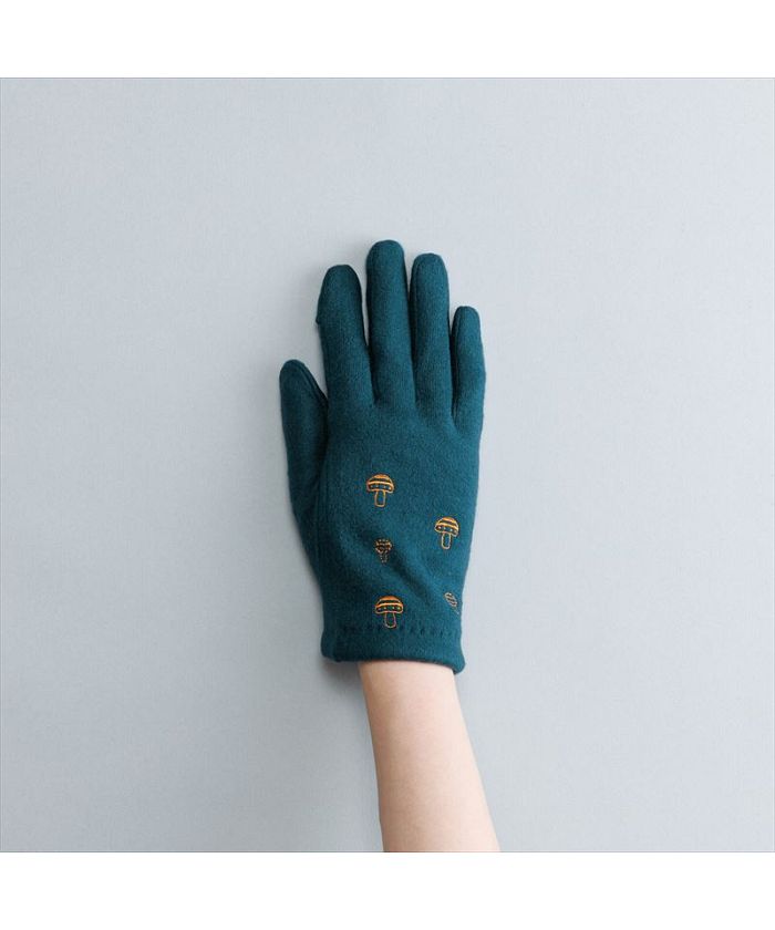 バックヤードファミリー BACKYARD FAMILY WOMEN キノコ刺繍ジャージグローブ