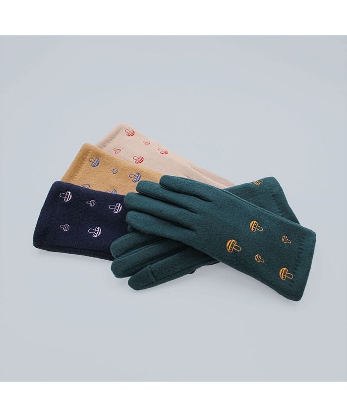 バックヤードファミリー BACKYARD FAMILY WOMEN キノコ刺繍ジャージグローブ