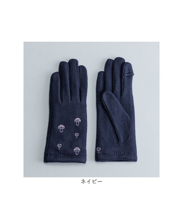 バックヤードファミリー BACKYARD FAMILY WOMEN キノコ刺繍ジャージグローブ