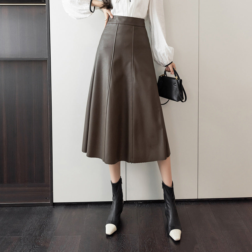 Backyard Family BACKYARD FAMILY Leather Skirt A-Line mmleathers1207h
