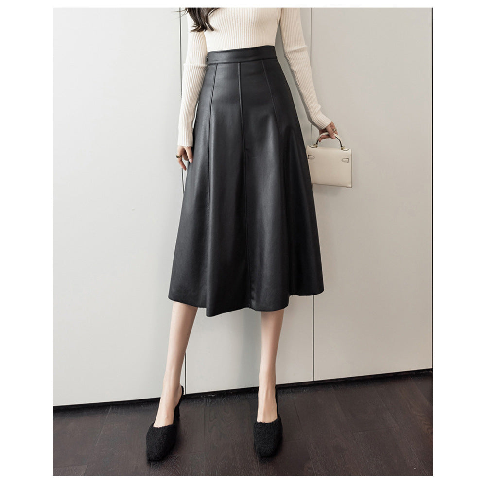 Backyard Family BACKYARD FAMILY Leather Skirt A-Line mmleathers1207h