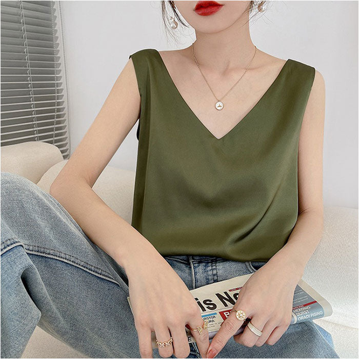 BACKYARD FAMILY Inner Tank Top V-Neck mmt2220c