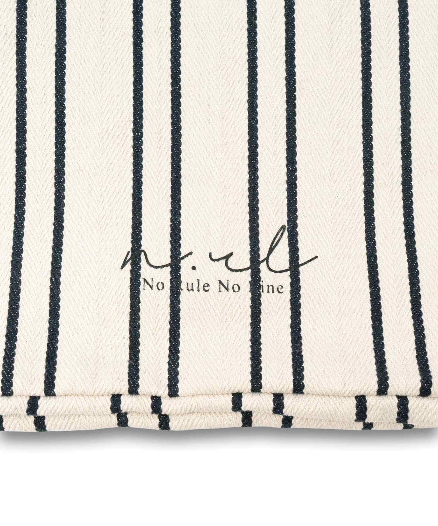 ノールール ノーライン No Rule No Line キャンバスストライプトートバッグ （IVORY） IVORY