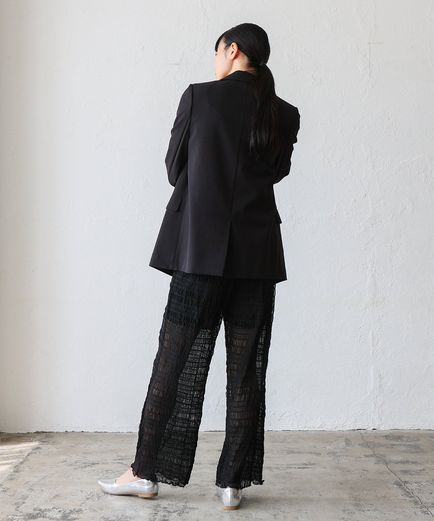 ノールール ノーライン No Rule No Line レイヤード風シアーチュールパンツ （BLACK） BLACK