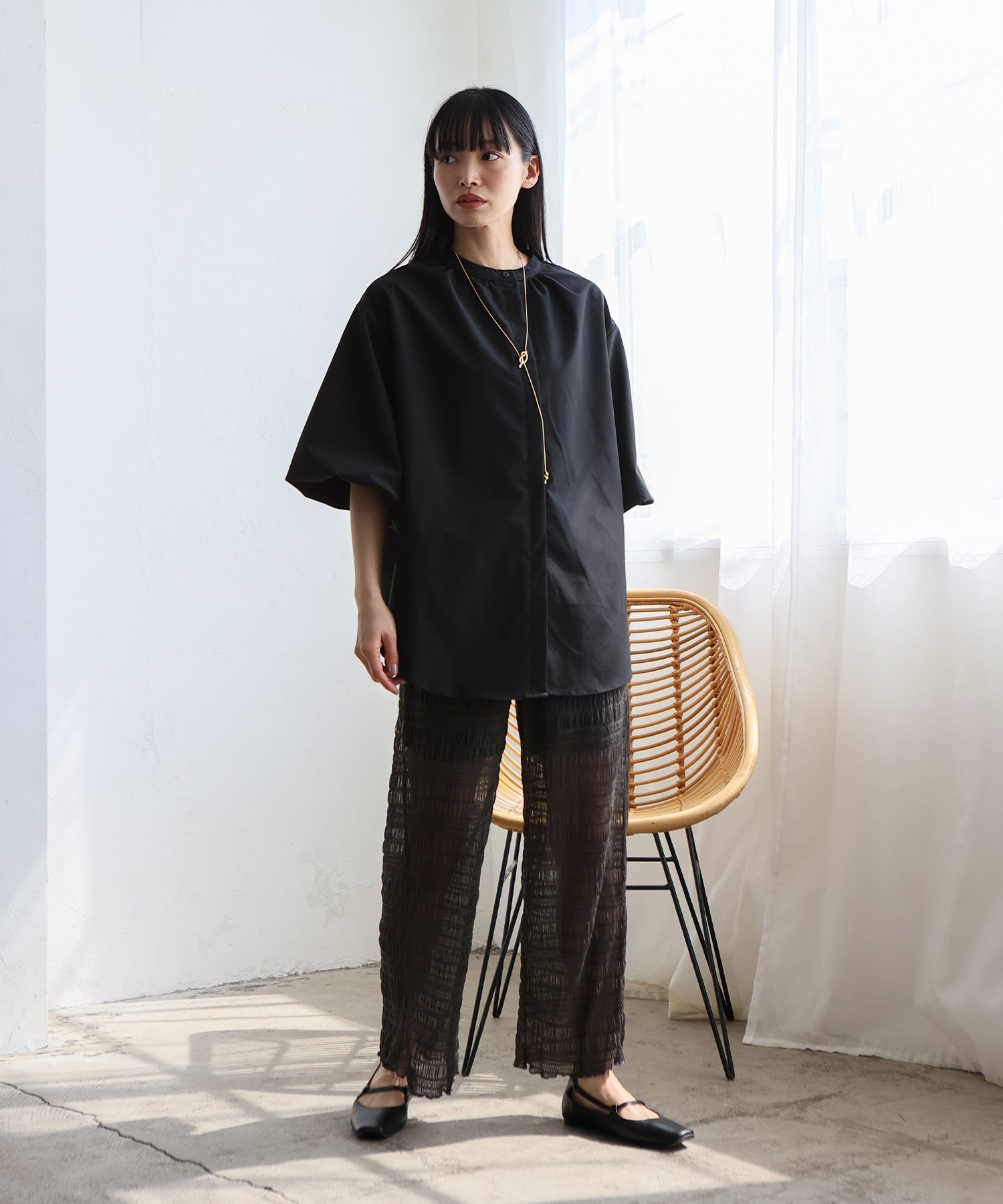 ノールール ノーライン No Rule No Line レイヤード風シアーチュールパンツ （BLACK） BLACK