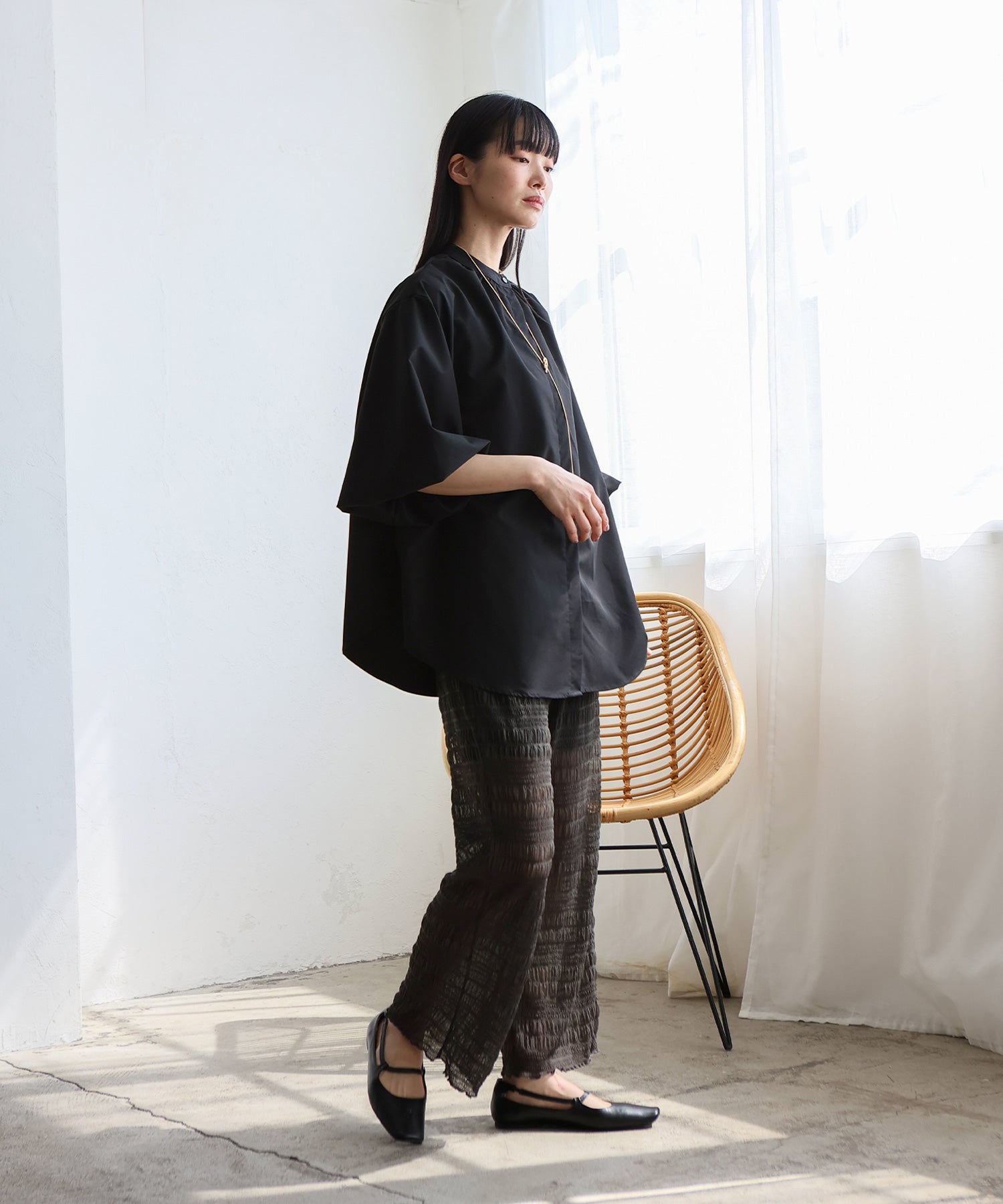 ノールール ノーライン No Rule No Line レイヤード風シアーチュールパンツ （BLACK） BLACK