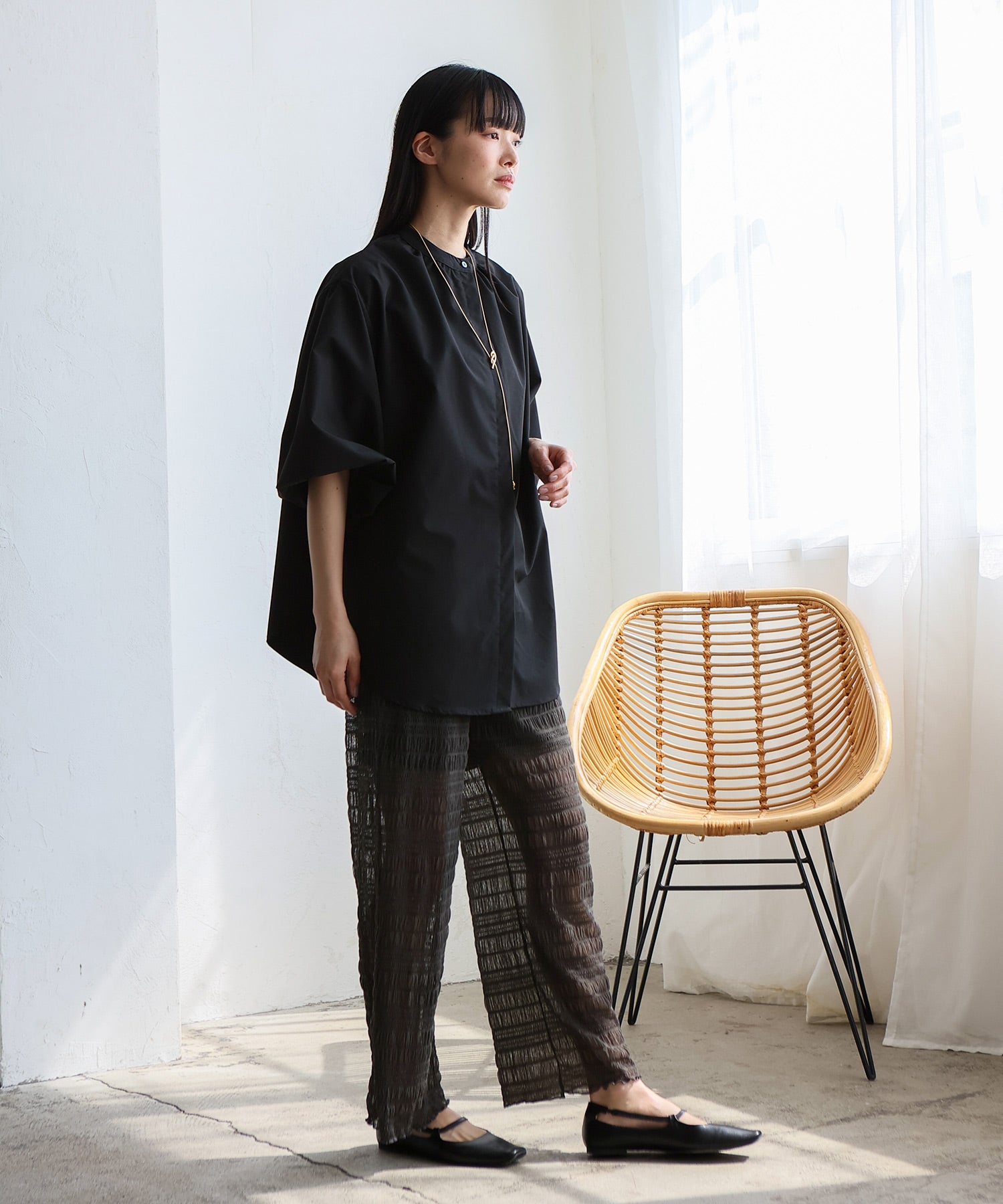 ノールール ノーライン No Rule No Line レイヤード風シアーチュールパンツ （BLACK） BLACK