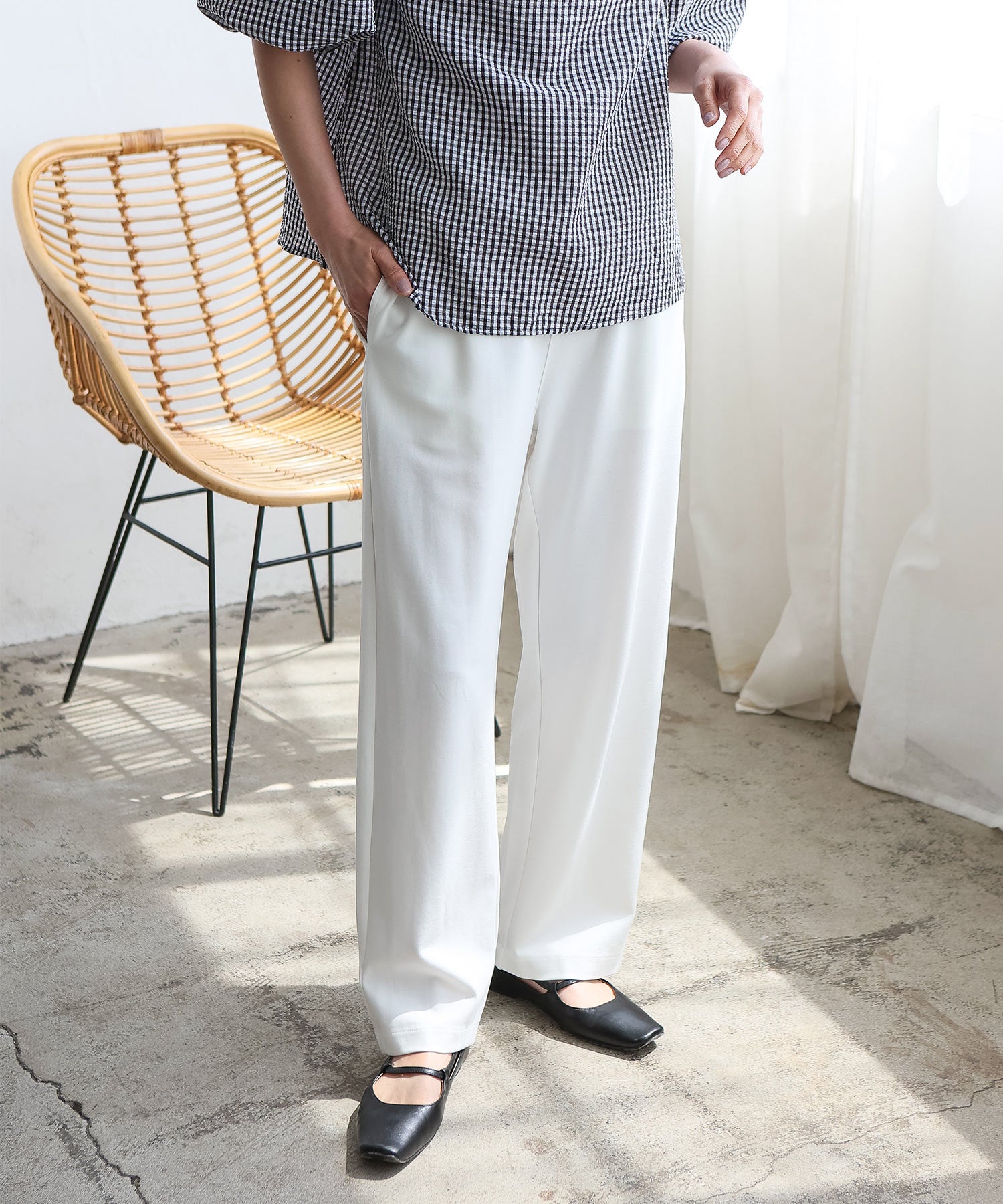 ノールール ノーライン No Rule No Line ストレッチカーブパンツ （WHITE） WHITE