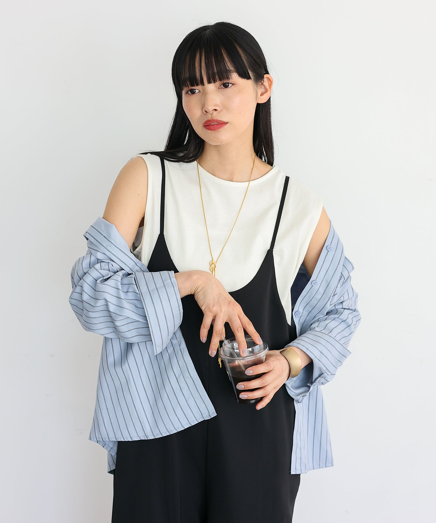 ノールール ノーライン No Rule No Line エアリードレープ キャミソールオールインワン サロペット （BEIGE） BEIGE