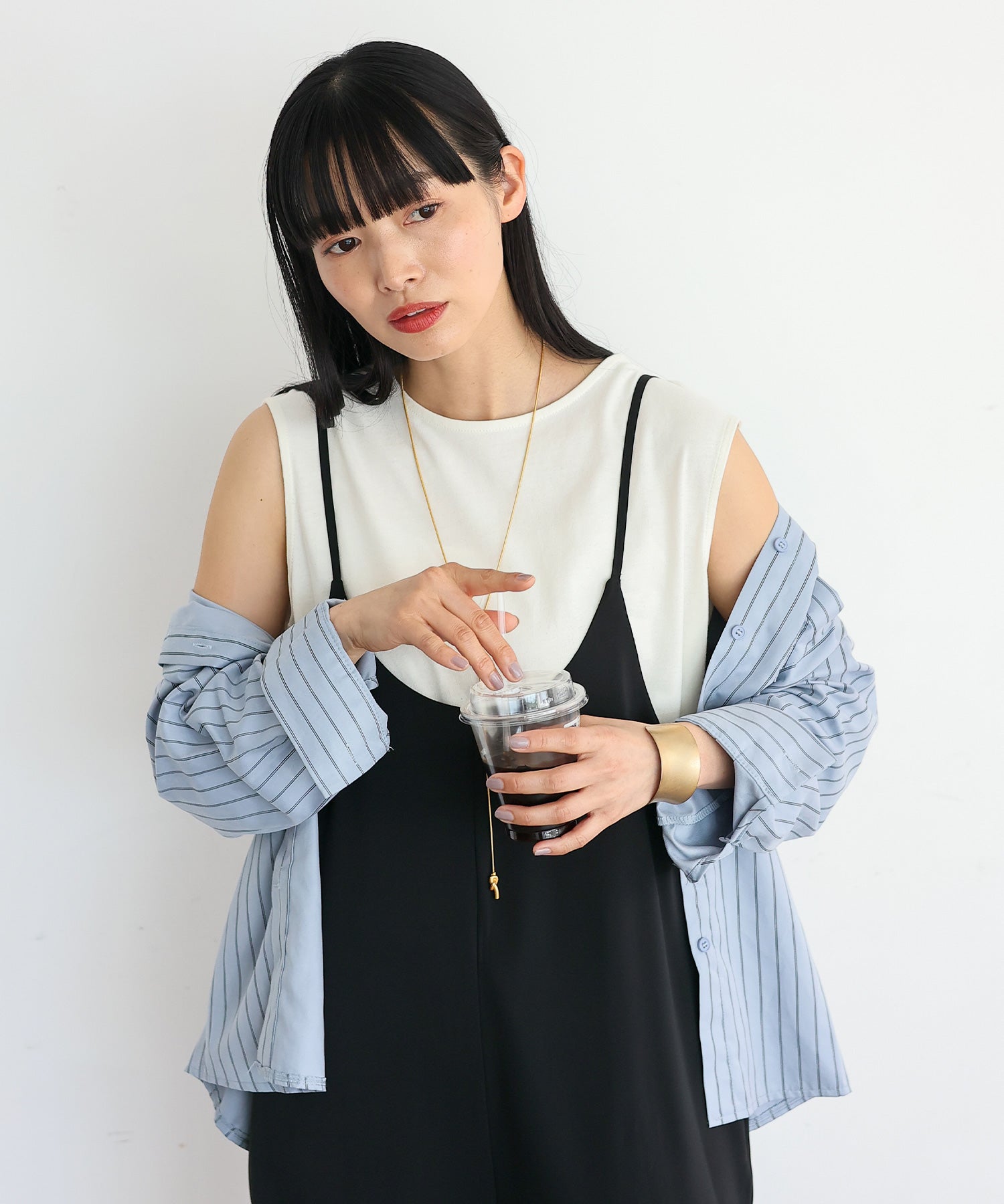 ノールール ノーライン No Rule No Line エアリードレープ キャミソールオールインワン サロペット （BEIGE） BEIGE