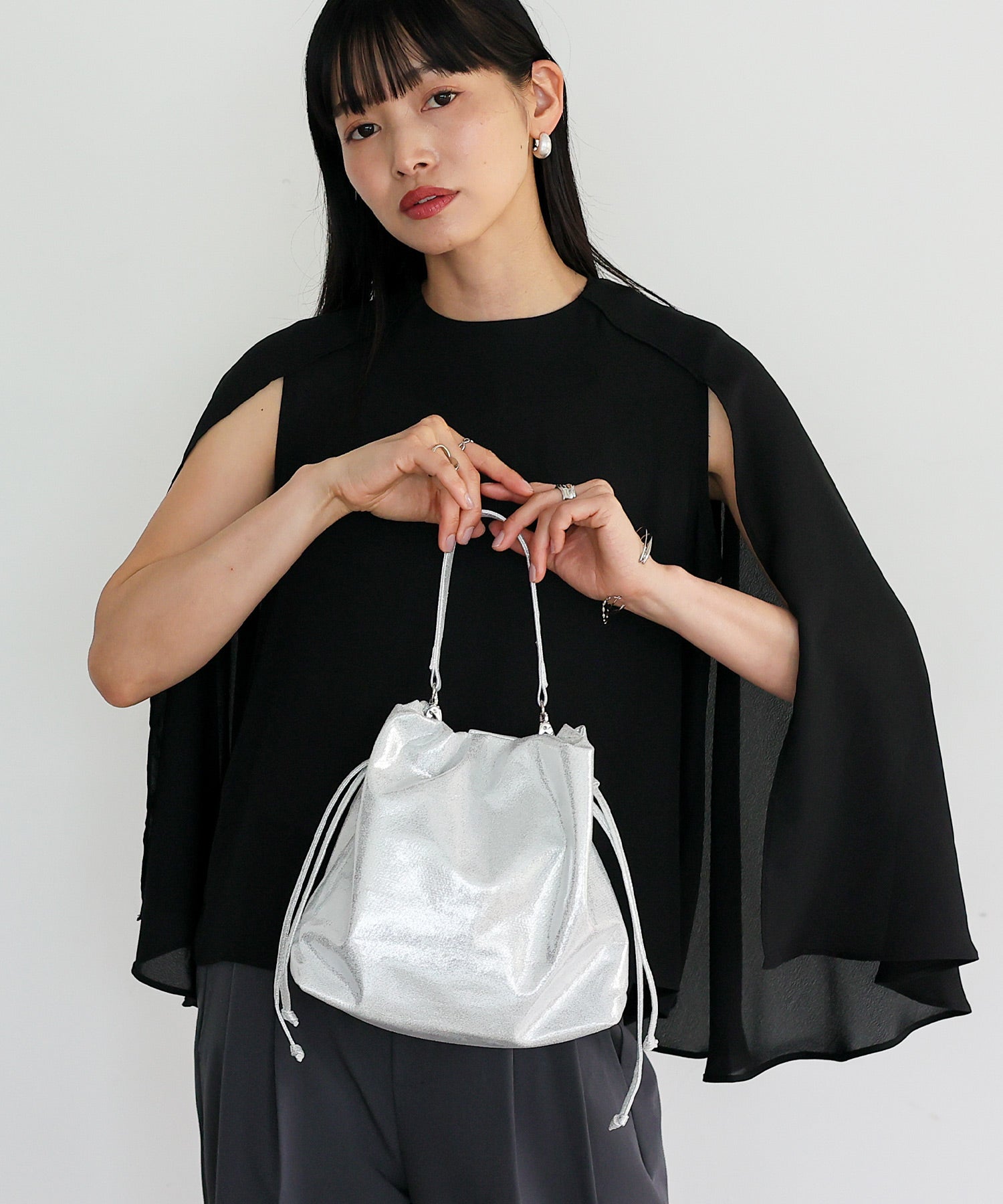 ノールール ノーライン No Rule No Line 3WAYスリットスリーブブラウス （BLACK） BLACK