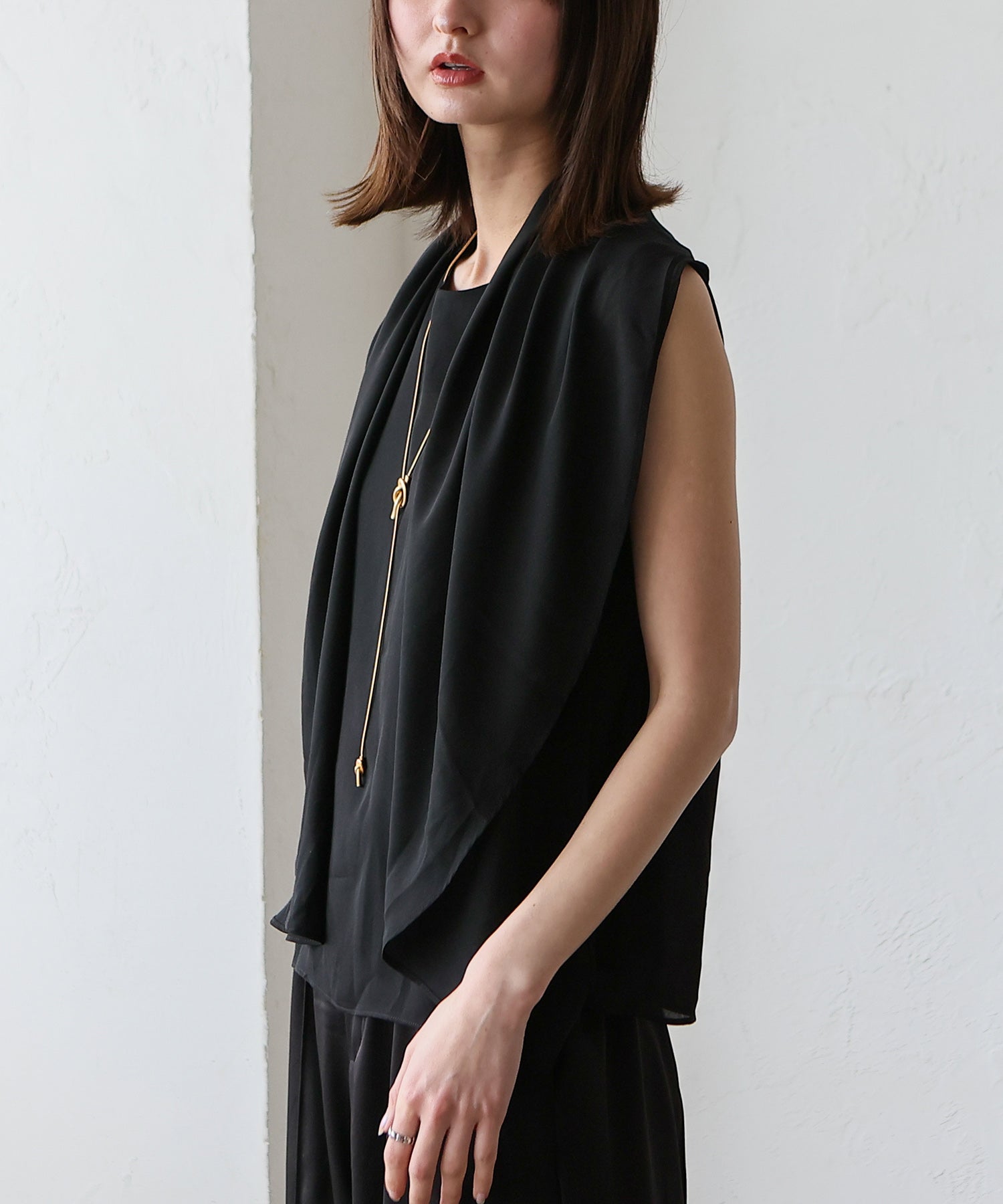 ノールール ノーライン No Rule No Line 3WAYスリットスリーブブラウス （BLACK） BLACK