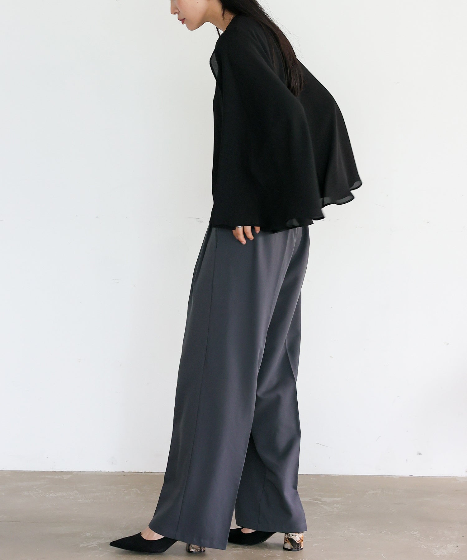 ノールール ノーライン No Rule No Line 3WAYスリットスリーブブラウス （BLACK） BLACK