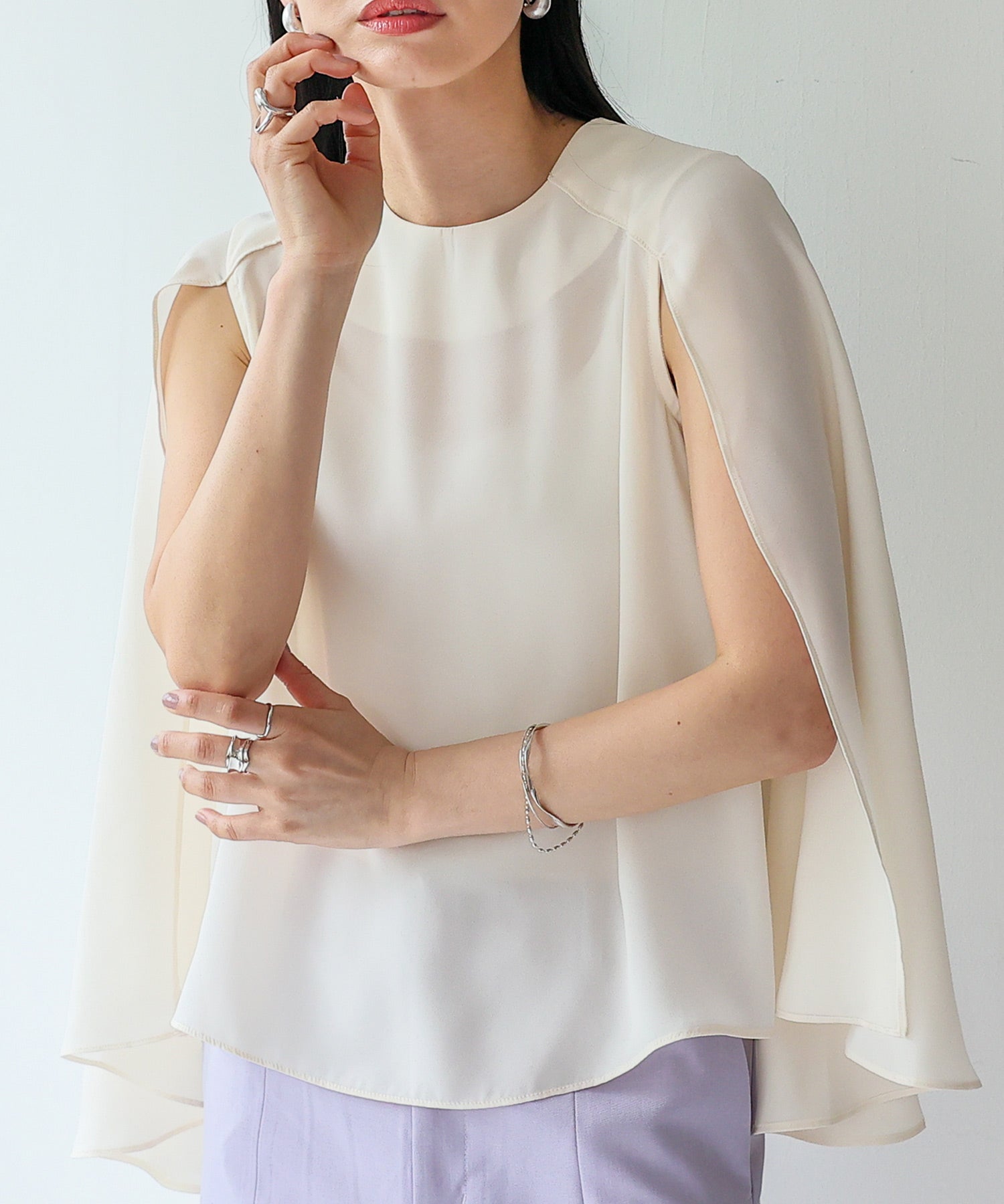 ノールール ノーライン No Rule No Line 3WAYスリットスリーブブラウス （OFFWHITE） OFFWHITE