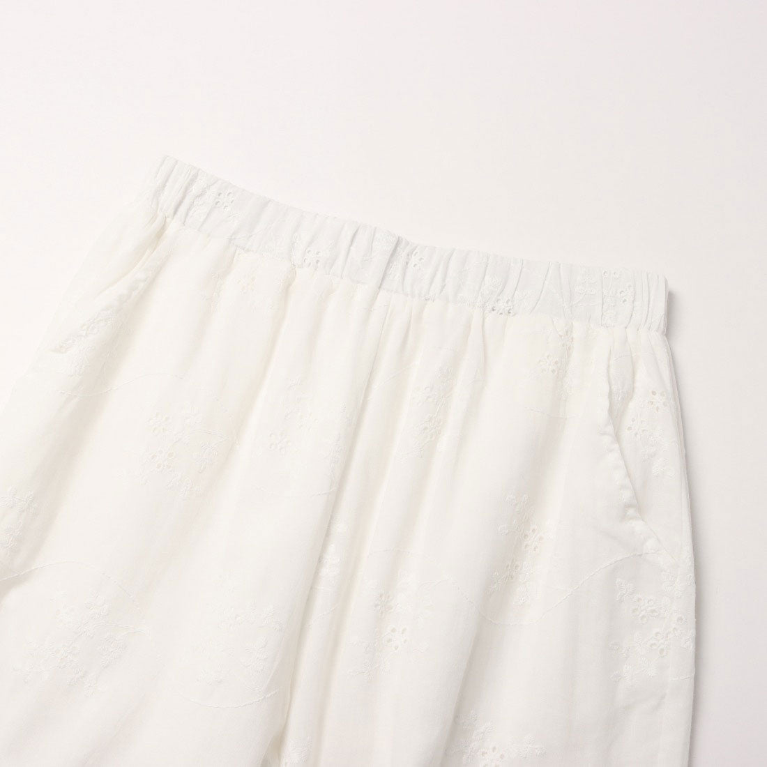 ノールール ノーライン No Rule No Line コットンフラワーエンブロイダリーレースパンツ （WHITE） WHITE