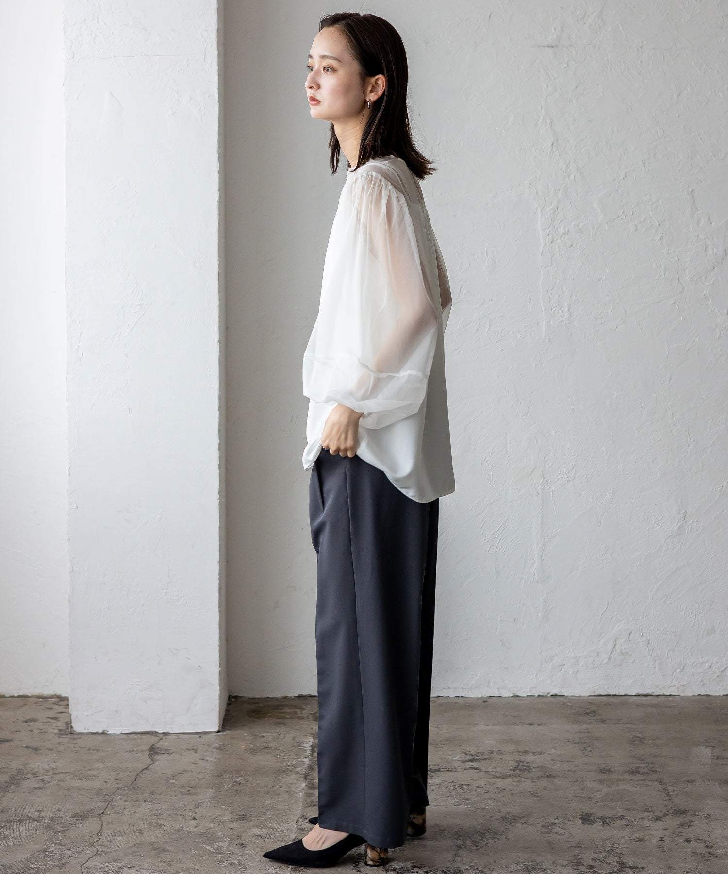 ノールール ノーライン No Rule No Line チュールドッキングレイヤード風トップス （WHITE） WHITE