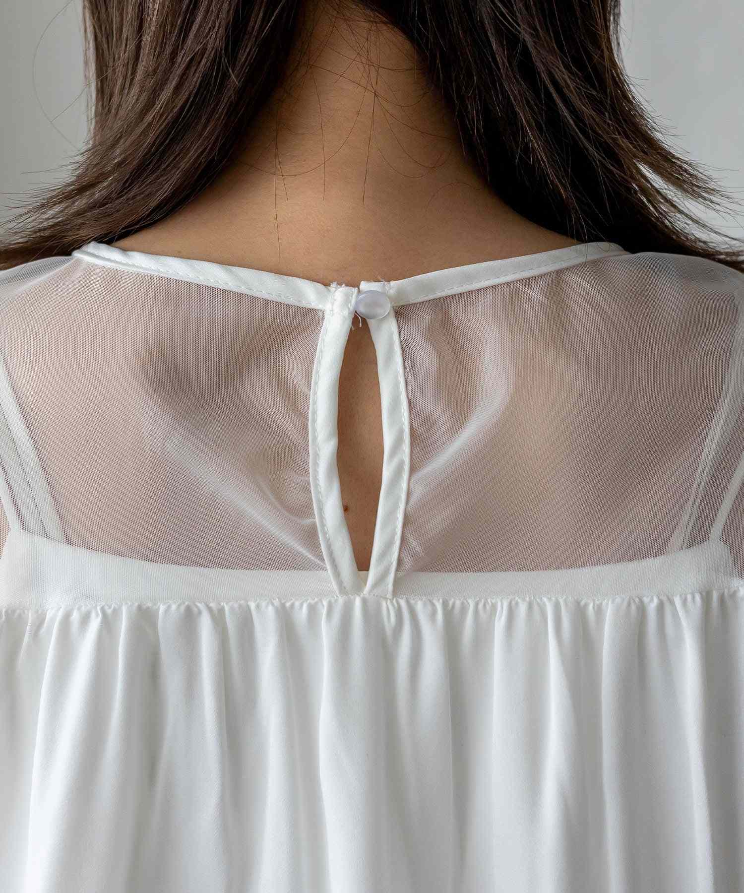 ノールール ノーライン No Rule No Line チュールドッキングレイヤード風トップス （WHITE） WHITE