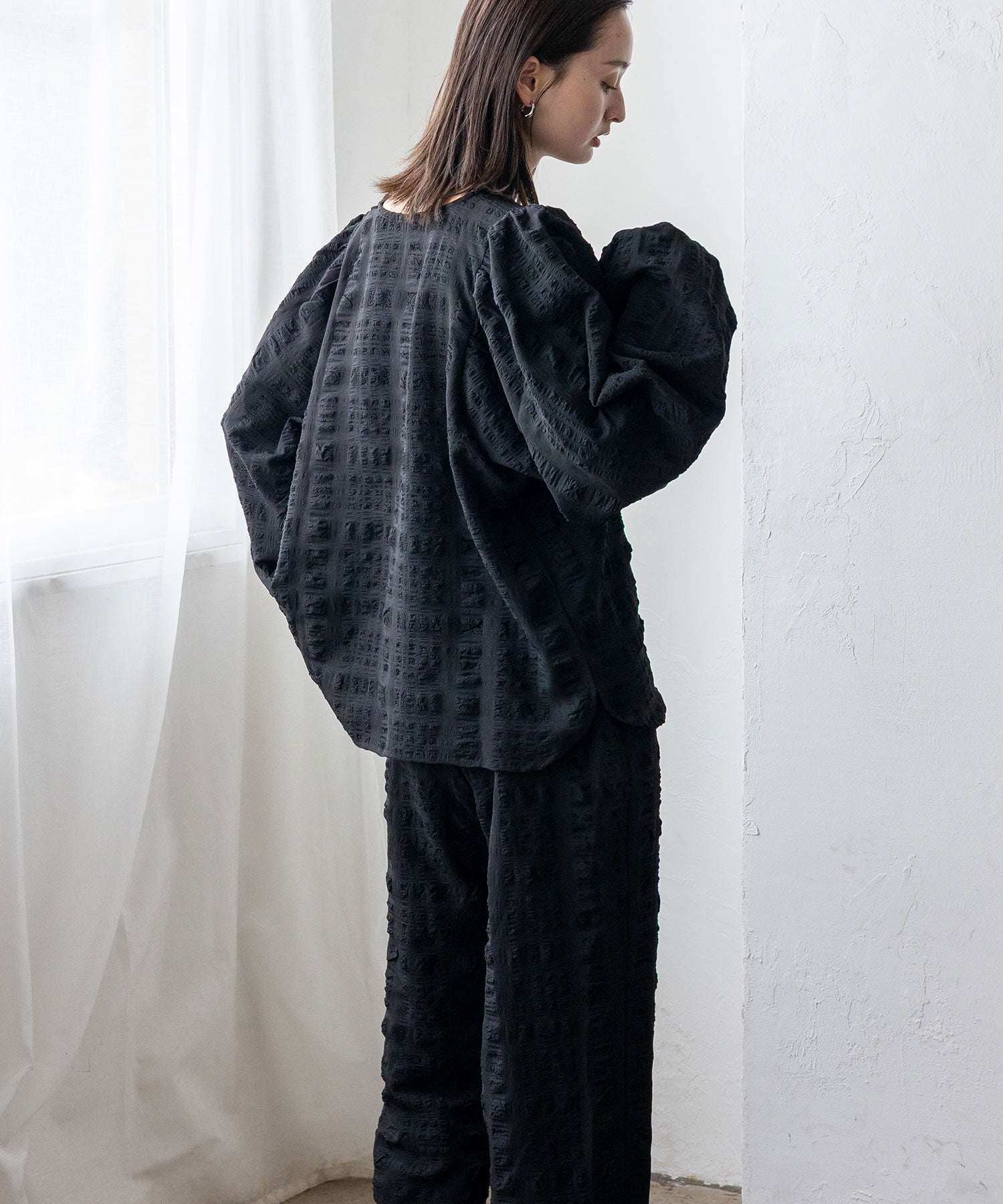 ノールール ノーライン No Rule No Line ボリュームスリーブブラウス （BLACK） BLACK