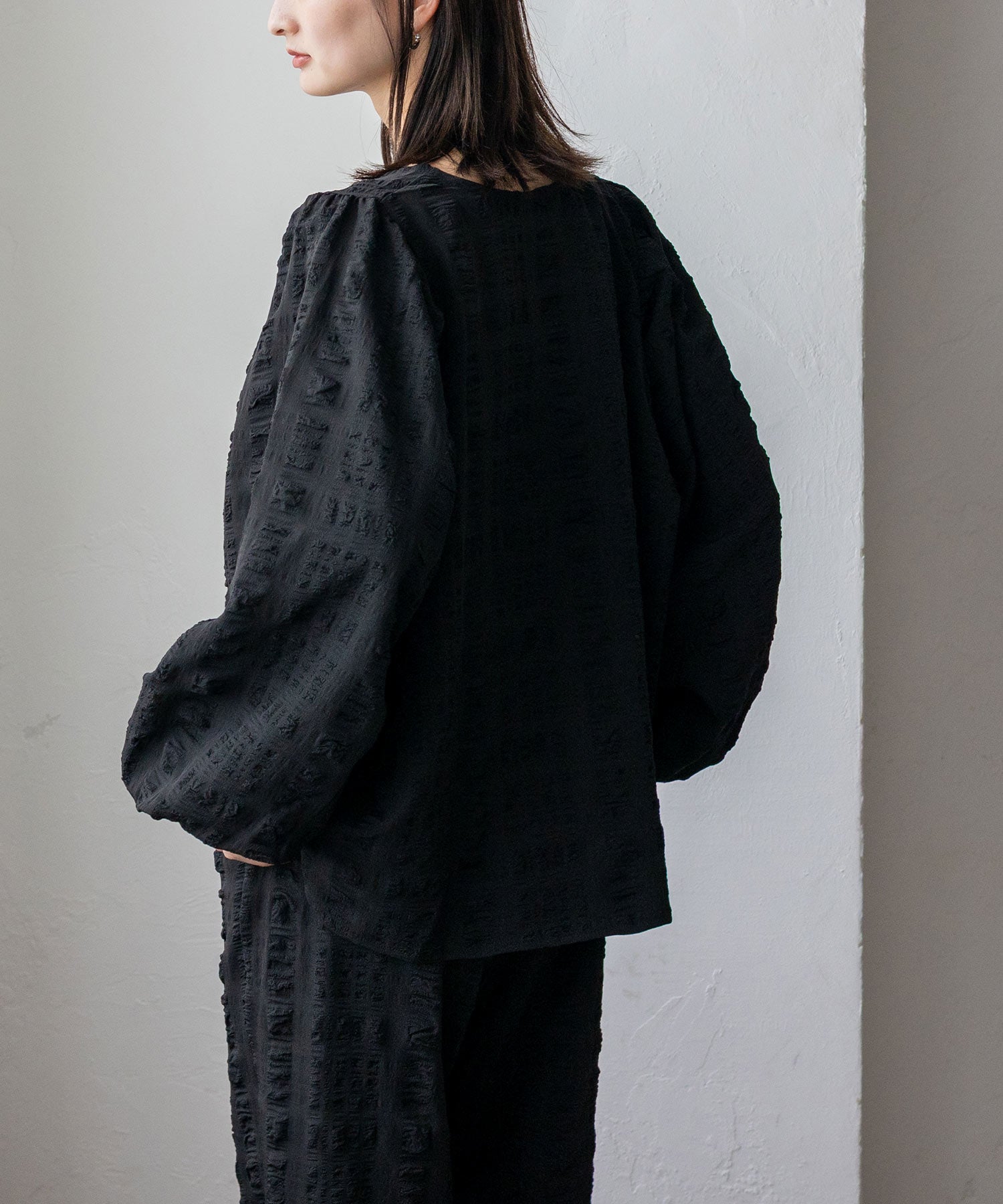 ノールール ノーライン No Rule No Line ボリュームスリーブブラウス （BLACK） BLACK