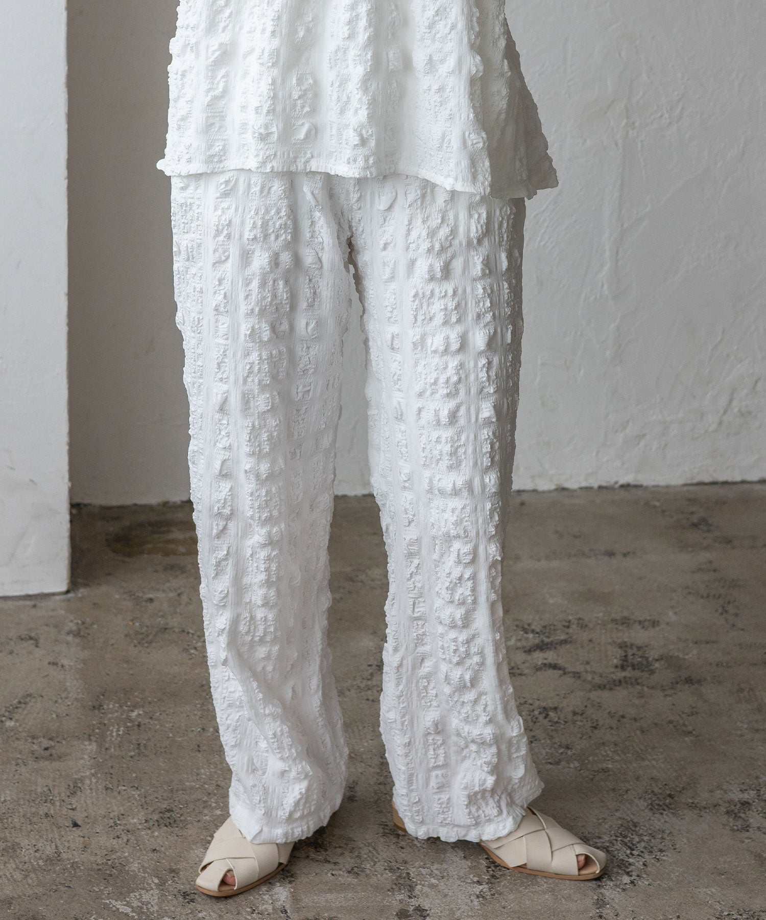 ノールール ノーライン No Rule No Line ストレートイージーパンツ （WHITE） WHITE