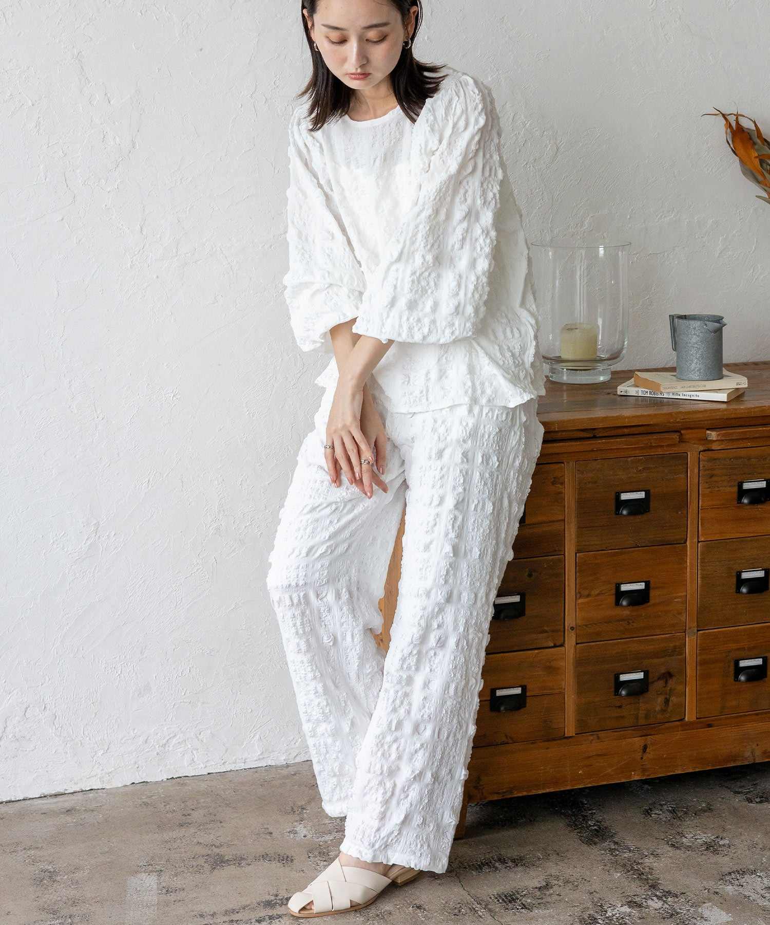 ノールール ノーライン No Rule No Line ストレートイージーパンツ （WHITE） WHITE