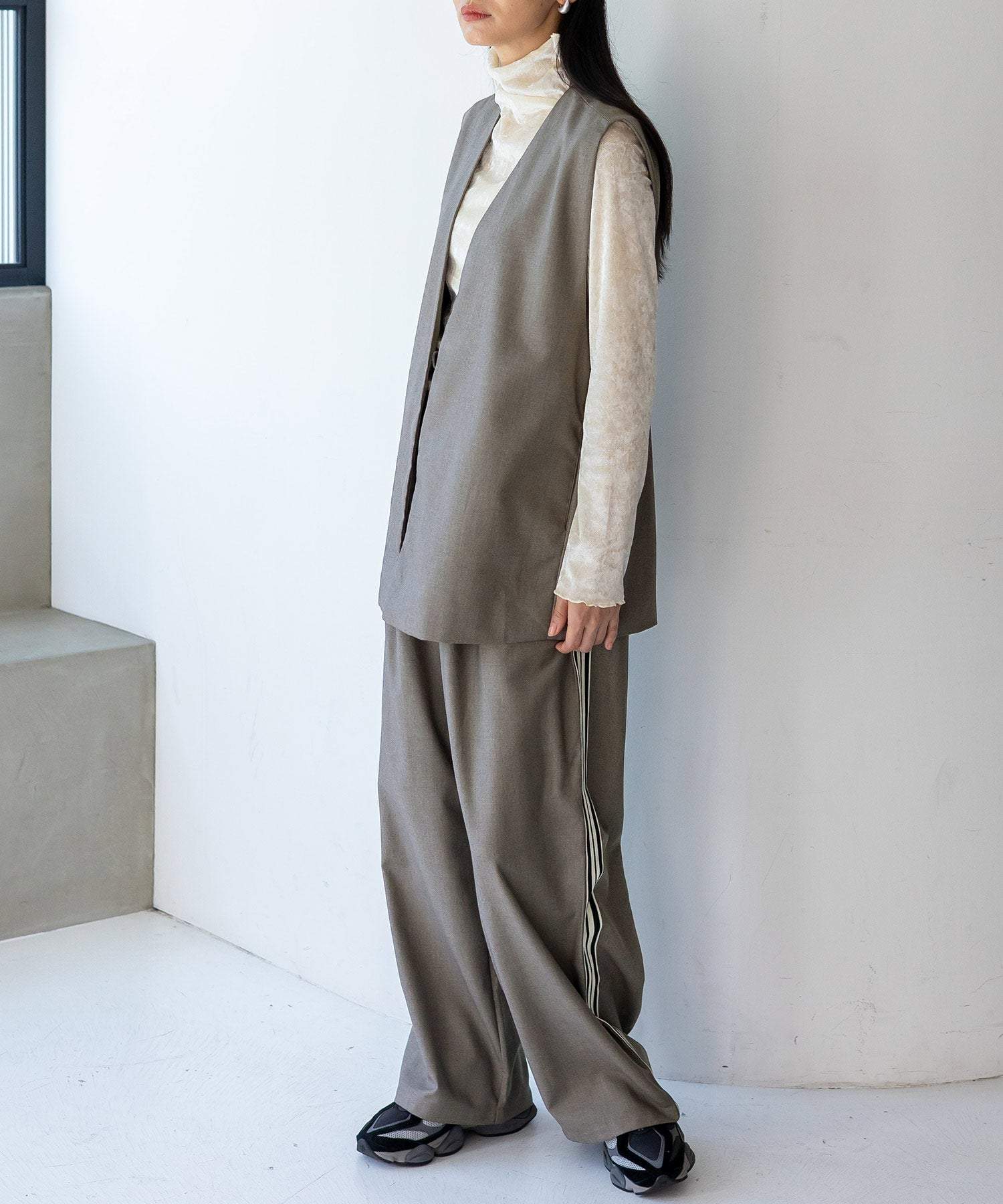 ノールール ノーライン No Rule No Line オーバーサイズベスト （ASHBROWN） ASHBROWN