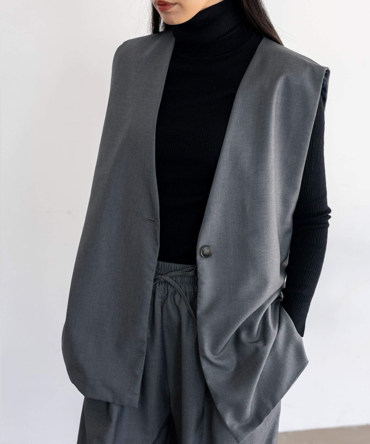 ノールール ノーライン No Rule No Line オーバーサイズベスト （ASHBROWN） ASHBROWN