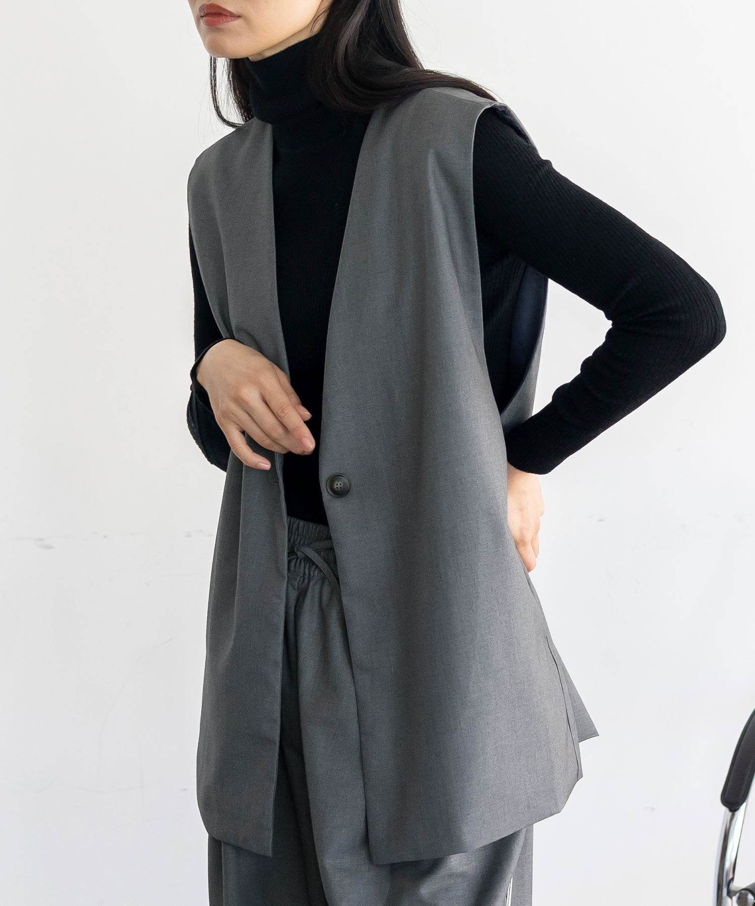 ノールール ノーライン No Rule No Line オーバーサイズベスト （ASHBROWN） ASHBROWN