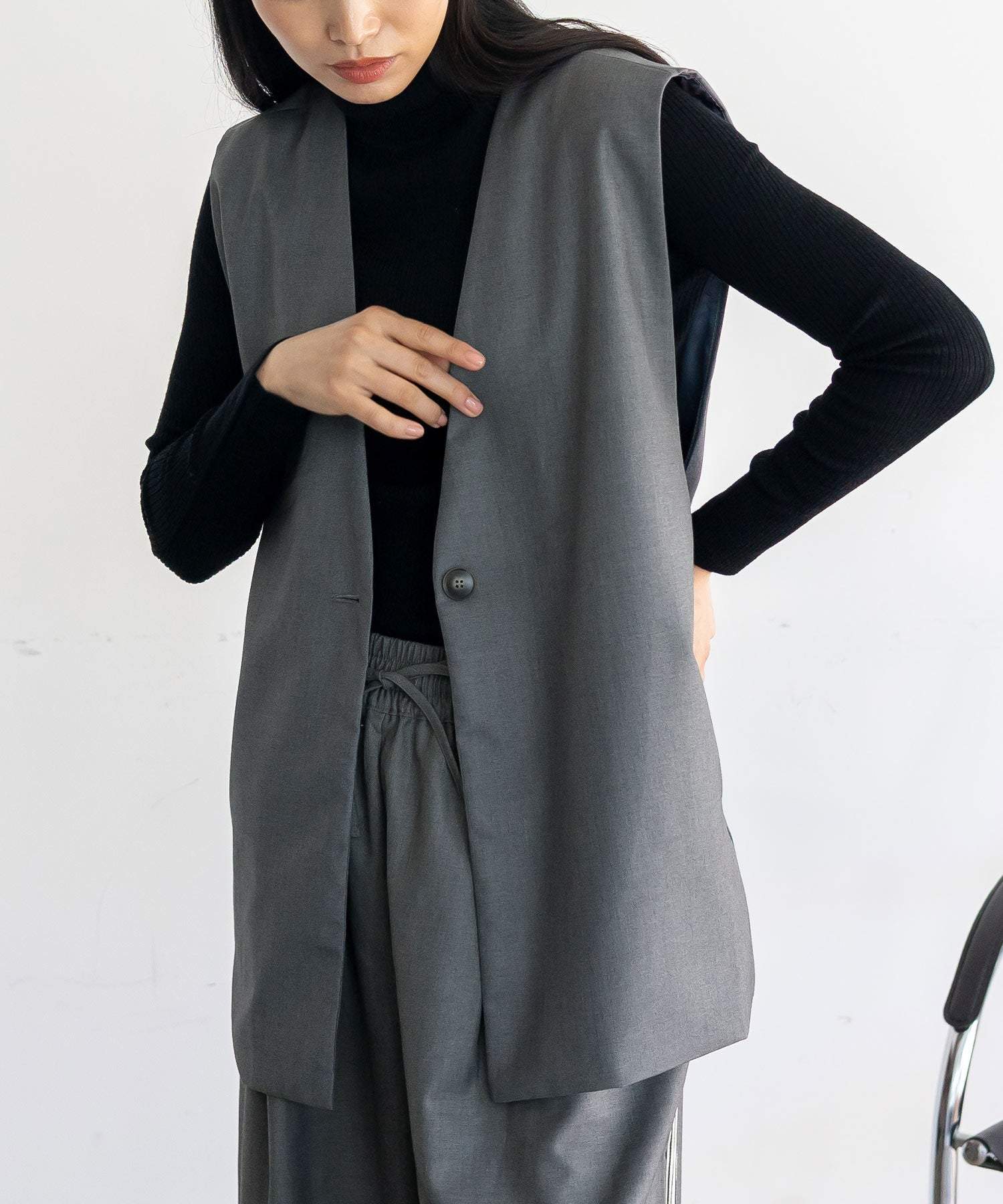 ノールール ノーライン No Rule No Line オーバーサイズベスト （ASHBROWN） ASHBROWN