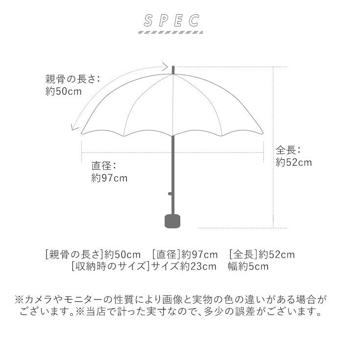 ナチュラルベーシック NATURAL BASIC レディース 折りたたみ傘 50cm （720005ストライプRED） 720005ストライプRED