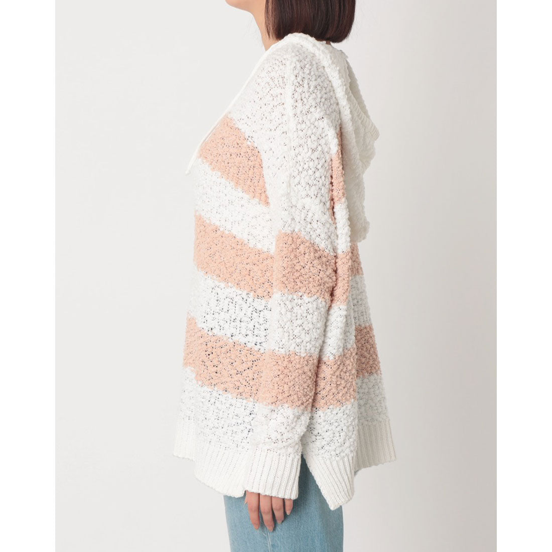 ニューベリーカスタム Newbury Kustom SWEARTER TOP （PEACH/WHITE） PEACH/WHITE
