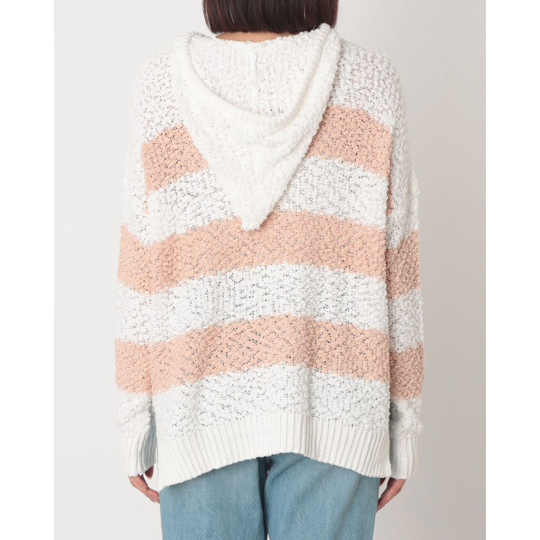 ニューベリーカスタム Newbury Kustom SWEARTER TOP （PEACH/WHITE） PEACH/WHITE