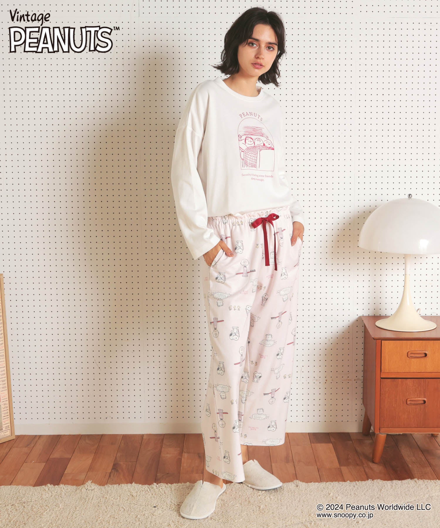 ナルエー Narue PEANUTS TMエアーニットロンT （ピンク） ピンク