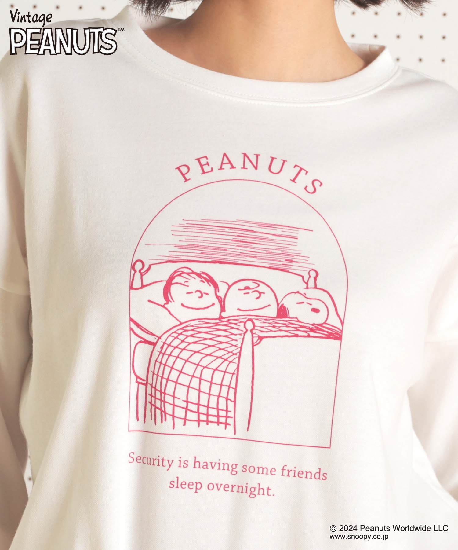 ナルエー Narue PEANUTS TMエアーニットロンT （ピンク） ピンク